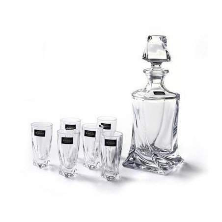 Karafka +6 kieliszków likier 50ml Quadro